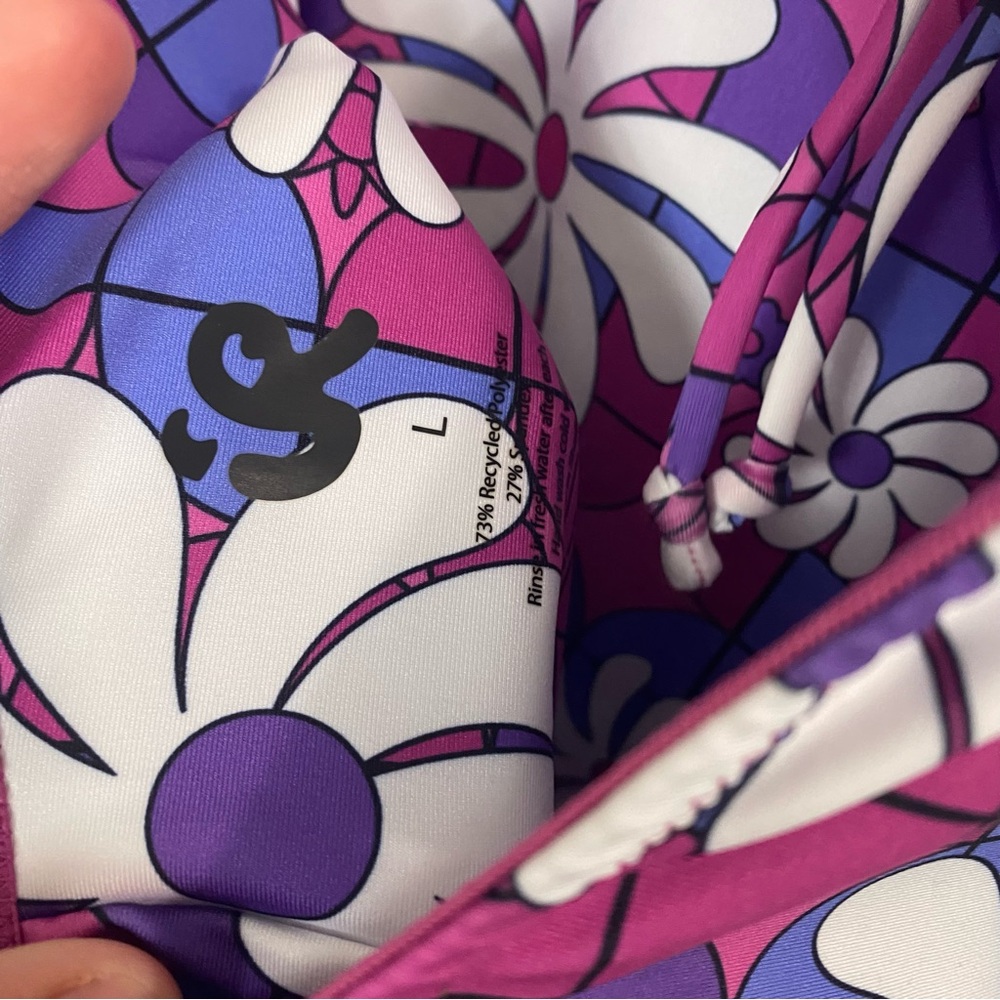 Free People Inner Relm Daydream Surf Suit Purple Floral Large - Picture 5 of 5